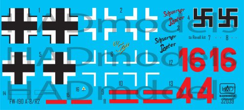 HAD models -  FW 190 A-8 / R2 (RED 4 "ur Sau",RED 16 "SCHWARZER PANTER")
