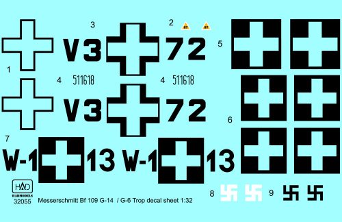 HAD models - Messerschmitt Bf 109 G-6 G-14 (V3+72 ; W1+13)