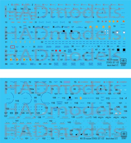 HAD models - MiG-29 Russian full stencil duble sheet