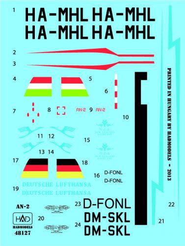 HAD models - An-2 (Lufthansa DM-SKL, HA-MHL, D-FONL)