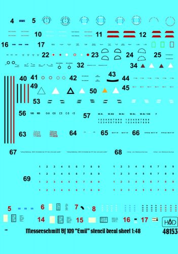 HAD models - Bf 109 E Full stencil sheet 