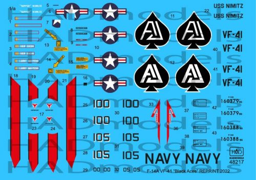 HAD models - F-14A Black Aces/ USS Nimitz