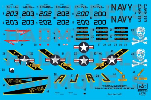 HAD models - F-14A Jolly Rogers "the final countdown" part 2 main actors -  In action