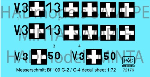 HAD models - Messerschmitt Bf 109 G-2/G-4 (HunV.3+13; V.3+50)