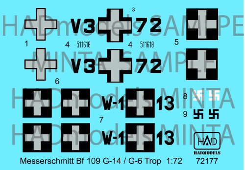 HAD models - Messerschmitt Bf 109 G-14  / G-6 Trop( HUN V3+72; W-1+13)