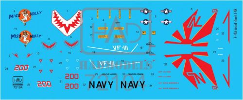 HAD models - F-14A VF111 ”Sundowners” - Miss Molly decal sheet