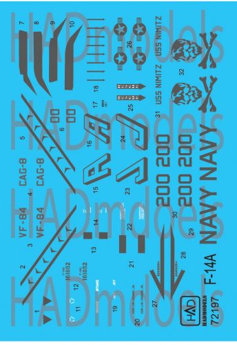 HAD models - F-14A Jolly Rogers 200 low visibility 