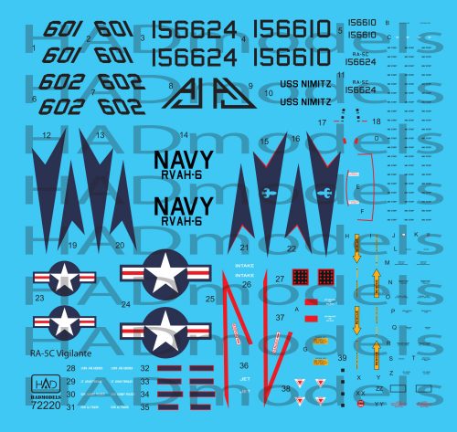 HAD models - RA-5C Vigilante part 3 / USS Nimizt  with full stencil