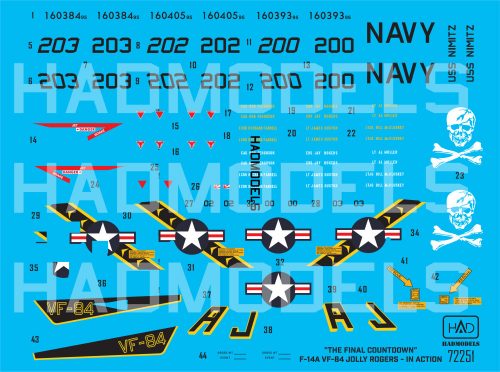 HAD models - F-14A Jolly Rogers "the final countdown" part 2 main actors -  In action