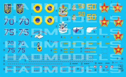 HAD models - Su-27 UB Ukrainian and Kazakh decal sheet