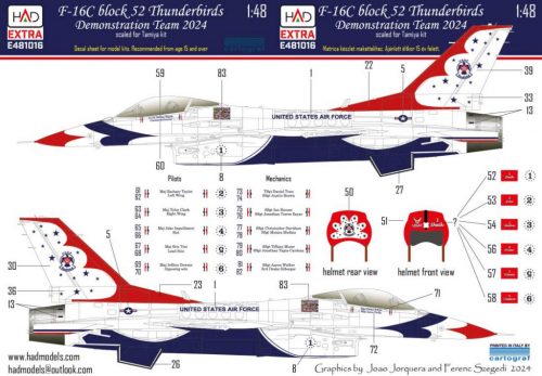 HAD Models - F-16C Block 52 Thunderbirds Demonstration team 2024