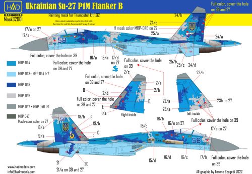 HAD models - Su-27P1M Digital Camouflage Painting mask