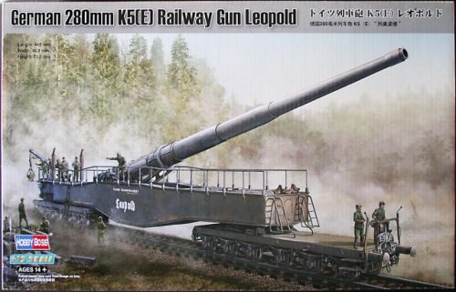 Hobbyboss - German 280Mm K5(E) Railway Gun Leopold