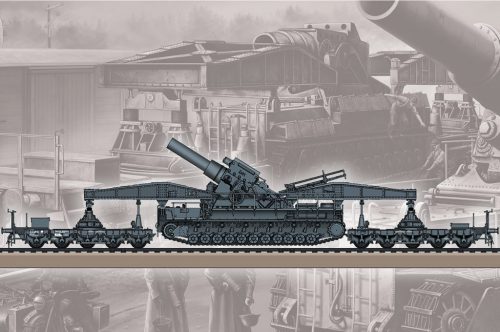 Hobbyboss - German KARL-Geraet 040/041 on Railway Transport Carrier