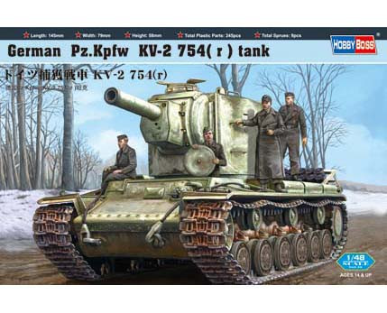 Hobbyboss - German Pz.Kpfw Kv-2 754(R) Tank