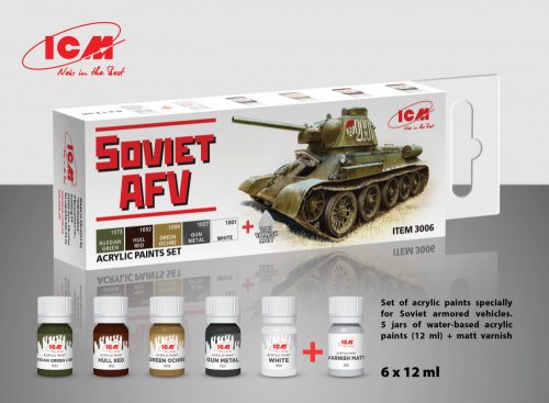 ICM - Acrylic paint set for Soviet AFV 6  12 ml