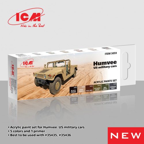 ICM - ICM Humvee. US military cars - acrylic paint set 
6 bottles х 12 ml