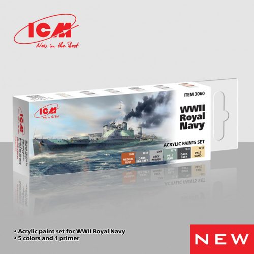 ICM - ICM WWII Royal Navy - acrylic paint set 
6 bottles х 12 ml