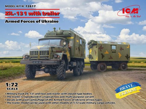 ICM - 1:72 ICM ZiL-131, Truck with trailer Armed Forces of Ukraine