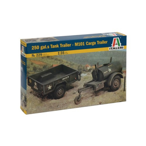 Italeri - Tank 250Gals And Cargo M101 Trailers