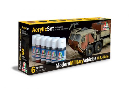 Italeri - Modern Military Vehicles U.S./Nato - Acrylic Paint Set (6 X 20 Ml)