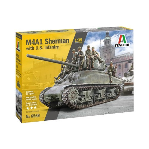 Italeri - M4A1 Sherman With Infantry