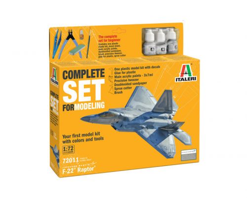 Italeri - 1:72 F-22 Raptor - Complete Set For Modeling - Starter kit