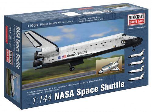 Minicraft - 1/144 NASA Shuttle with decals for Endeavour, Discovery, Atlantis and Enterprise