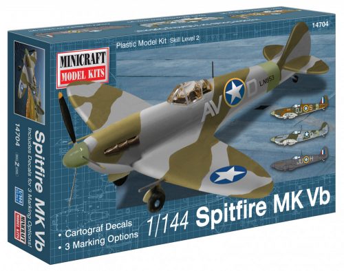 Minicraft - 1/144 Spitfire Vb USAAF/RAF with 2 marking options