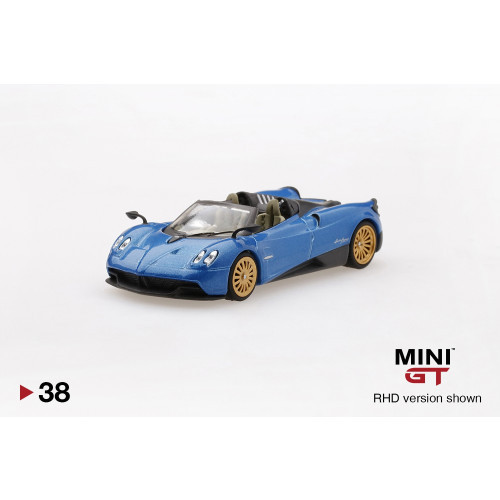 Minigt - 1:64 2018 Pagani Huayra Roadster, Left Hand Drive, Blue - Mini Gt