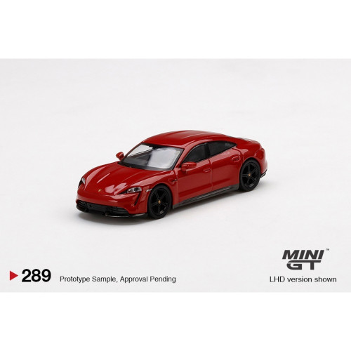 Minigt - 1:64 Porsche Taycan Turbo S, Carmine Red 2021 - Mini Gt