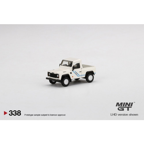 Minigt - 1:64 Land Rover Defender 90 Pickup White (Lhd) - Mini Gt