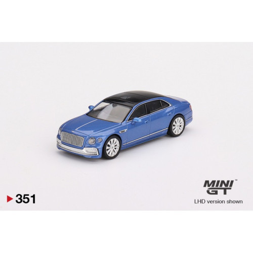 Minigt - 1:64 Bentley Flying Spur, Blue With Black Roof - Mini Gt