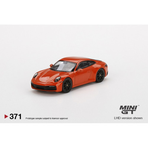 Minigt - 1:64 Porsche 911 (992) Carrera 4S, Lava Orange - Mini Gt