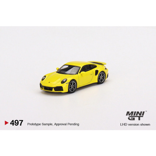 Minigt - 1:64 Porsche 911 Turbo S Racing Yellow (Lhd) - Mini Gt