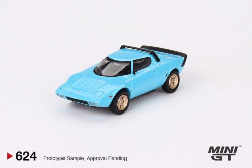 Minigt - 1:64 Lancia Stratos HF Stradale Azzuro Chiaro Light Blue 1975 (LHD) - MINI GT