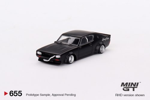 Minigt - 1:64 Nissan Skyline Kenmeri Liberty Walk 1972, Matt Black - MINI GT