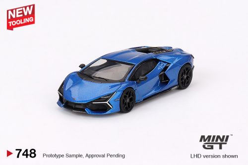 Minigt - 1:64 Lamborghini Revuelto Blu Eleos 2024 (LHD) - MINI GT