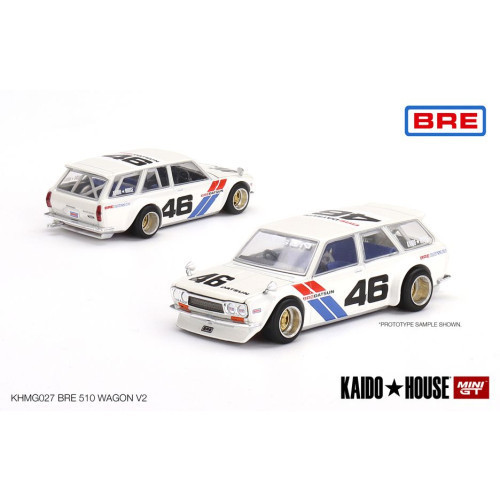 Minigt - 1:64 Datsun Kaido 510 Wagon Bre V1, White - Mini Gt