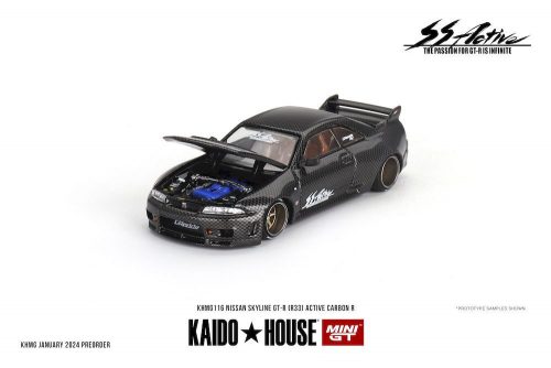 Minigt - 1:64 Nissan Skyline GT-R (R33) Active Carbon R 1995 - MINI GT