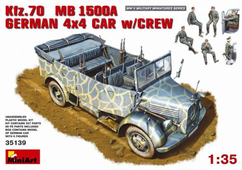 MiniArt - Kfz.70 (MB 1500A) German 4x4 Car withCrew