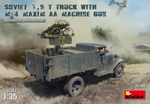 Miniart - Soviet 1,5 t Truck w/ M-4 Maxim AA Machine Gun