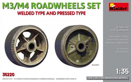 MiniArt - M3/M4 ROADWHEELS SET WELDEDTYPE AND PRESSED TYPE