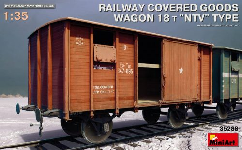 Miniart - Railway Covered Goods Wagon 18 t "NTV"-Type