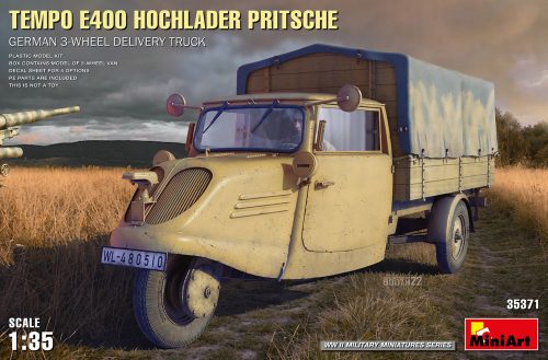 Miniart - Tempo E400 Hochlader Pritsche. German 3-Wheel Delivery Truck 