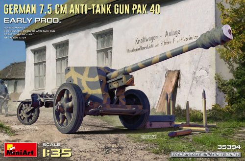 MiniArt - German 7.5cm Anti-Tank Gun PaK 40. Early Prod