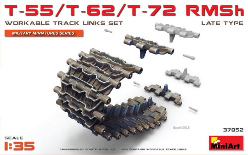 Miniart - T-55/T-62/T-72 RMSh Workable Track Links Set.Late Type