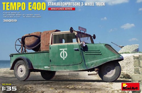 Miniart - Tempo E400 StahlblechPritsche 3-Wheel Truck