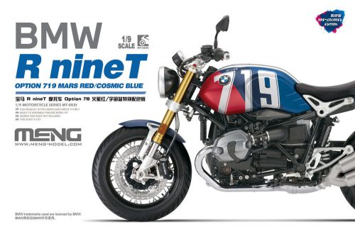 Meng Model - BMW R nineT Option 719 Mars Red/CosmicBlue (Pre-colored Edition)