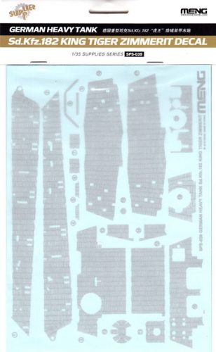 Meng Model - German Heavy Tank Sd.Kfz.182 King Tiger Zimmerit Decal